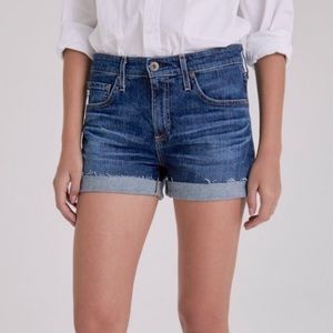 AGjeans Adriano Goldschmied | The Hailey ex- boyfriend roll up raw hem | size 25